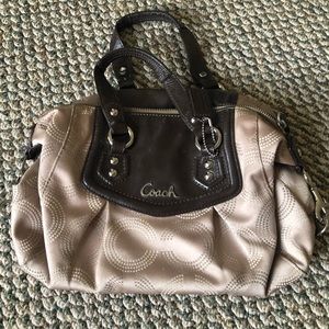 Coach Brown and Tan Handbag